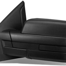 Left Driver Side Black Textured Manual Adjustment Folding Rear View Towing Mirror Replacement for Ford F-150 04-14
