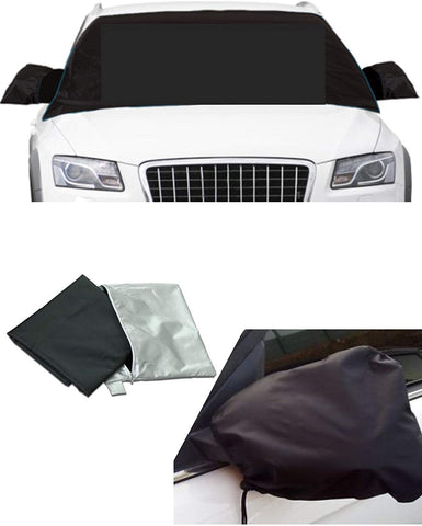 APSG ICE Snow Windshield Window Cover Magnetic Shade Frost Rain, Waterproof Car Premium w/Mirror Covers