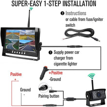 EVERSECU 4pcs Digital HD Wireless Signal Car Backup Camera with 9 inch 4ch Quad Display Monitor/Car DVR/Dash Monitor/Vehicle Video Recorder for RV/SUV/Van/Pickup/Truck/Trailer Rear/Side/Front View