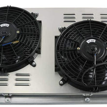 CoolingSky 3 Row All Aluminum Radiator +2X12" Fan +Shroud for 1967-1979 GMC &Chevy C/K C10 C20 C30 K10 K20 Pickup Suburban &P/G Series 10 20 30 Van, Multiple Models