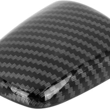 X AUTOHAUX Car Gear Shift Knob Head Cover Sticker Trim Carbon Fiber Style for Dodge Challenger Charger 2015-2019