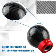RYANSTAR Carbon Fiber Shift knob Round Ball Racing Gear Shift Shifter Knob Head Manual Car with 8mm/10mm/11mm Adapter
