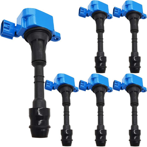 DAVRPES 6Pcs UF349 C1406 Ignition Coils Pack For Nissan Altima Frontier Maxima Murano Pathfinder Quest Xterra, Infiniti, Suzuki 3.5L-V6 4.0L-V6 Replace# C1406|50075|5C1403|22448-8J11C