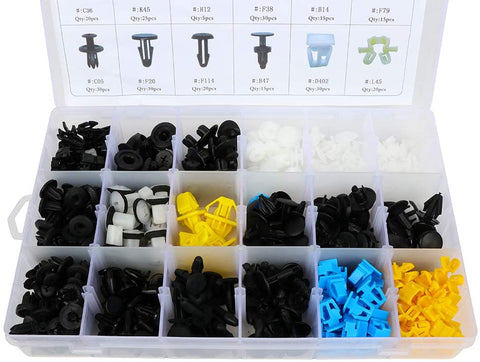 ROADFAR 418 Pcs Car Fasteners Retainter Clips Push Type Fender Rivet Clips fit for GM Ford Toyota Honda