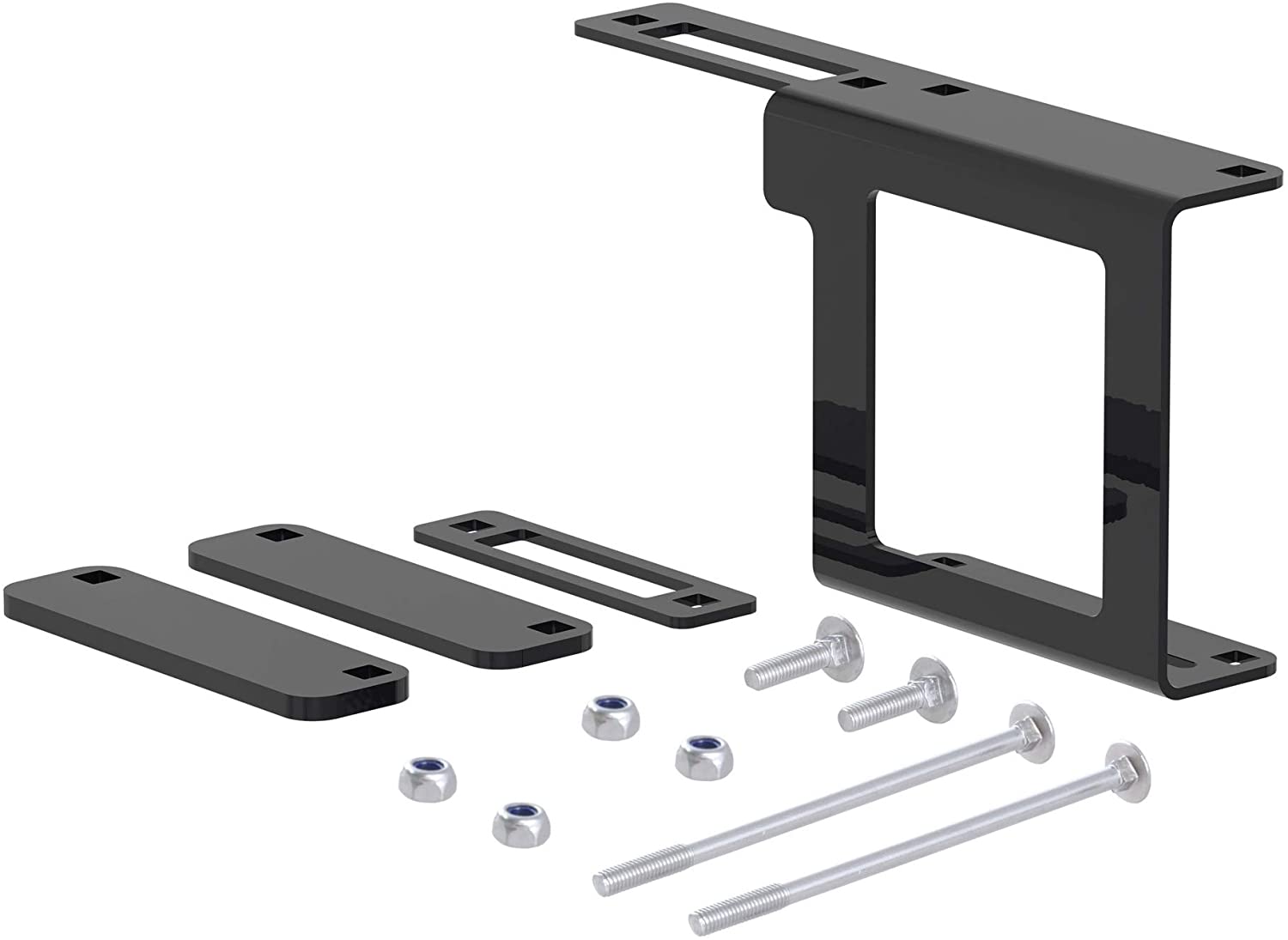 CURT 58001 Easy-Mount Vehicle Trailer Wiring Connector Mounting Bracket for 2-Inch Receiver, 4 or 5-Way Flat