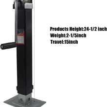 OPENROAD 8000lbs Trailer Jack,15 inch Travel RV Jack,Black Weld-on Square Trailer Tongue Jack with Drop Leg,Trailer Boat Jack,Caming Jack