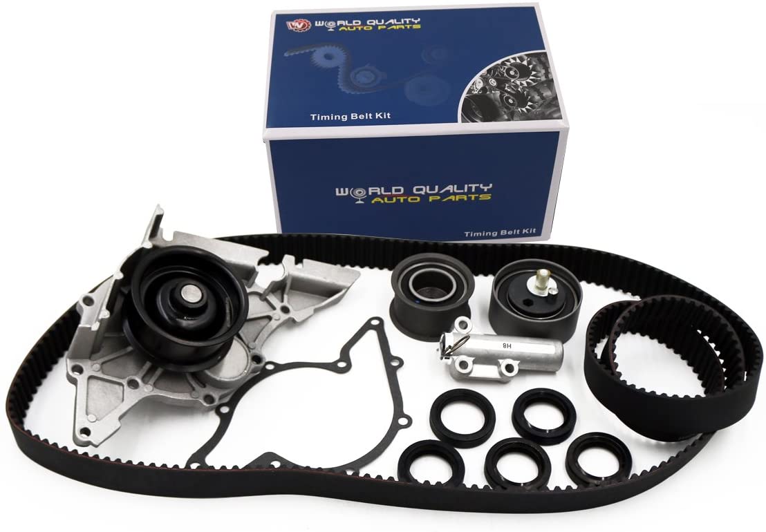 Timing Belt Water Pump Kit fits for 1998 1999 2000 2001 2002 2003 2004 2005 VW Passat, 1998-2001 Audi A4/ A4 Quattro, A6/ A6 Quattro 2.8L V6 DOHC Eng AHA ATQ