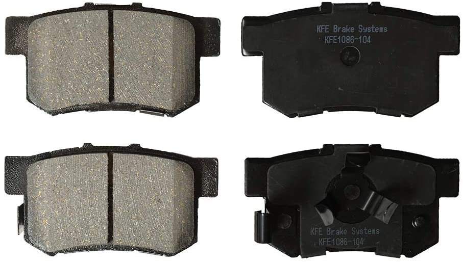 KFE KFE1086-104 Ultra Quiet Advanced Premium Ceramic Brake Pad Rear Set Compatible with: 2005-2016 Honda CR-V CRV, Accord Crosstour; Acura RDX