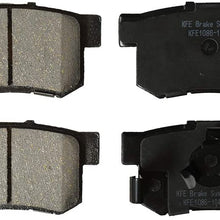KFE KFE1086-104 Ultra Quiet Advanced Premium Ceramic Brake Pad Rear Set Compatible with: 2005-2016 Honda CR-V CRV, Accord Crosstour; Acura RDX