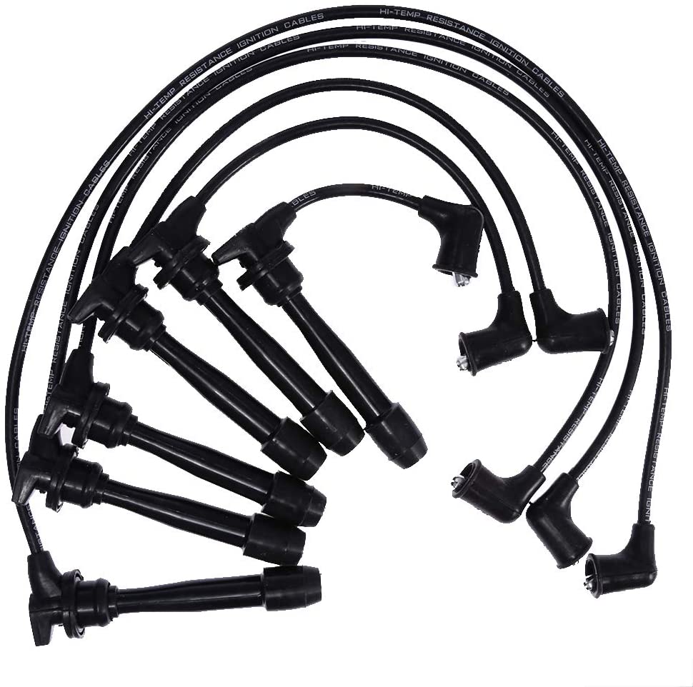 Ignition Spark Plug Wire Set For Hyundai Tiburon Sonata Santa Fe Kia Magentis Optima 2.7L V6 09015 3878 (6Pcs)