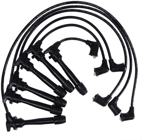 Ignition Spark Plug Wire Set For Hyundai Tiburon Sonata Santa Fe Kia Magentis Optima 2.7L V6 09015 3878 (6Pcs)