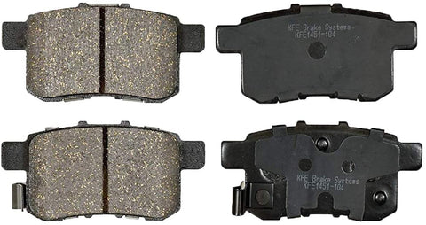 KFE KFE1451-104 Ultra Quiet Advanced Premium Ceramic Brake Pad Rear Set Compatible with: 2011-2017 Honda Accord; 2011-2014 Acura TSX
