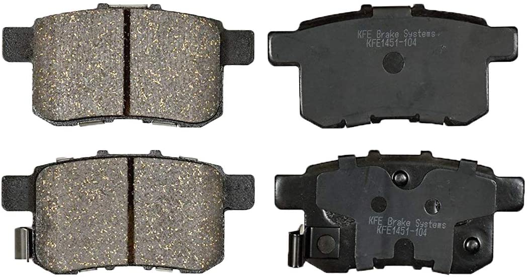 KFE KFE1451-104 Ultra Quiet Advanced Premium Ceramic Brake Pad Rear Set Compatible with: 2011-2017 Honda Accord; 2011-2014 Acura TSX