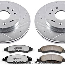 Power Stop KC2069-36 Z36 Truck & Tow Front Caliper Kit-Drilled/Slotted Brake Rotors, Carbon-Fiber Ceramic Brake Pads, Calipers
