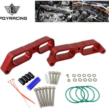 PQY Billet Power Block Intake Manifold Spacer Compatible with 13+ Subaru BRZ 13-16 Scion FR-S 17+ Toyota 86 FA20 Engine 19hp / 15tq Red