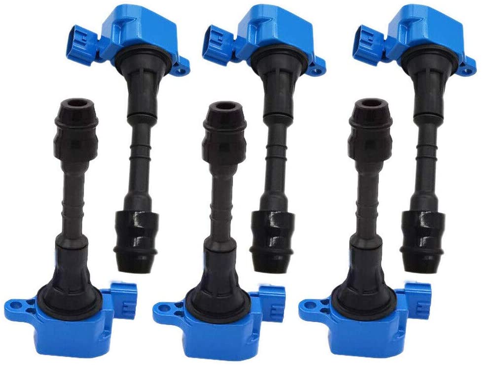 Germban UF401 Set of 6pcs Ignition Coil Fits for Infiniti FX35 G35 M35 for Nissan 350Z 3.5L-V6 C1439 22433AL615