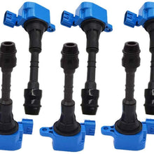 Germban UF401 Set of 6pcs Ignition Coil Fits for Infiniti FX35 G35 M35 for Nissan 350Z 3.5L-V6 C1439 22433AL615
