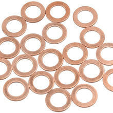 X AUTOHAUX 11mm Inner Dia Copper Washers Flat Car Sealing Gaskets Rings 20pcs