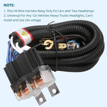 H4 9003 Headlight Relay Wiring Harness Kit, H6054 H4 Socket Plugs H4 Headlamp Light Bulb Ceramic Socket Plugs Relay Harness for Ground Triggered H6054 H5054 H6054LL 6014 6052 6053 Headlights
