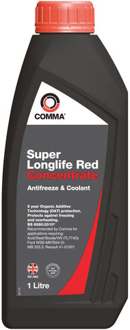 COMMA Sla1L 1L Super Antifreeze and Coolant Concentrated - Red
