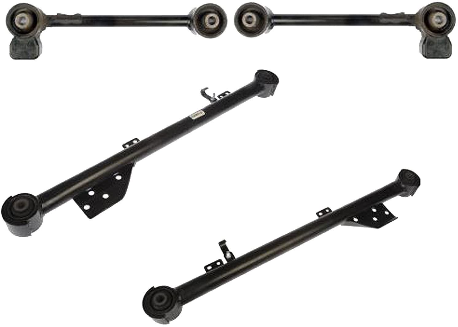 APDTY 2-016913-1-016914-1-016915 Rear Trailing Control Arm Complete Kit w/Bushing (s) Fits 1997-2004 Nissan Pathfinder 1997-2004 Infiniti QX4 (Includes All 4 Rear Upper & Lower Trailing Arms)