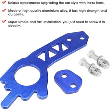 Aramox Car Rear Tow Hook, Universal Car Aluminium Alloy Front Rear Trailer Towing Hook Ring Set Blue