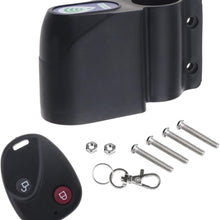 Bicycle Remote Control Anti-Theft Alarm Lock Black Wireless Alarm Siren Shock Vibration Sensor Cycling Lock with Screw Accessories