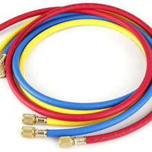Liineparalle 1.5m 600psi 1/4in Air-Conditioning Fluoride Tube Coolant Refrigerant Adding Tool Accessory