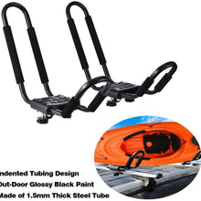 Hemousy Kayak Roof Rack,Canoe/Surf/Ski Car Roof Carrier with Straps J-Style Rooftop Racks for Canoe, Sup, Kayaks, Surfboard Ski Board&Snowboard Top Mount On SUV Car and Truck Crossbar