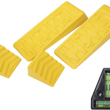 Homeon Wheels RV Leveling Blocks Wheel Chocks Heavy Duty Trailer Leveler Blocks 2 Pack for Trailers Campers, Tire Chocks for Caravan Truck Van SUV (Camper Leveling Blocks Two Locking Chocks)