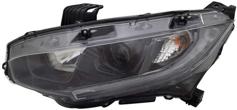 For Honda Civic Sedan/Coupe Headlight 2019 2020 Driver Side Halogen w/LED Daytime Running Light For HO2502192 | 33150-TBA-A31