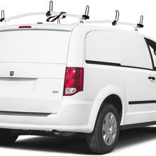 Vantech Universal Steel M3000 Ladder roof Van Rack w/ 60" Angled Bars White