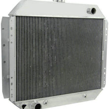 OzCoolingParts 66-79 Ford F-Series Radiator, 4 Row Core All Aluminum Radiator for 1966-1979 1968 1970 75 76 Ford Bronco F-100 F-150 F-250 F-350 Pickup Truck L6 V8 Engines