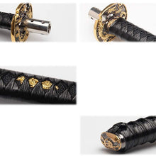 WENJTP Htostar Racing Katana Samurai Sword Shift Knob Shifter Katana Cortex disc Universal Fit for Manual Cars with Adapters Black + Black(20cm)