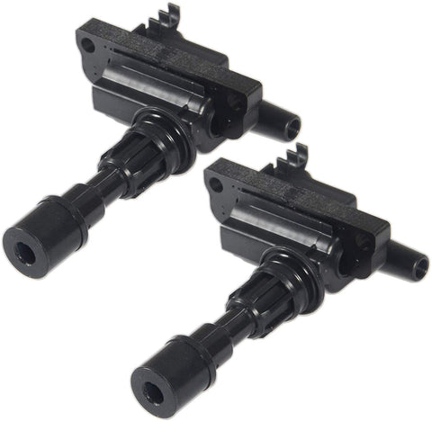 A-Premium Ignition Coils Pack Replacement for Mazda Miata 2001-2005 I4 1.8L BP6D18100A 2-PC Set