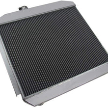 OzCoolingParts 4 Row Core Full Aluminum Radiator for 1955-1957 56 Chevy Bel-Air, Del Ray, Nomad, One-Fifty & Two-Ten Series, 150, 210, L6 V8 Engines
