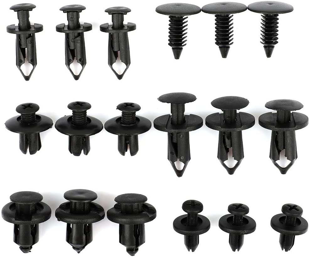 INEEDUP Car Retainer Clips Fasteners Cars Body Kits 6Sizes Push Style Bumper Clips fit for GM Ford Toyota Honda,190Pcs