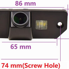 HD 1280x720p 170° Rear Reversing Backup Camera Rearview License Plate Camera Night Vision Waterproof for Ford Kuga Everest Mondeo BA7 Fiesta ST Focus Mk2 MK3 Transit S-Max C-Max (Model A= 52 x 25 mm)