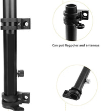 Upgraded Version Hitch Mount Flagpole Holder & Antenna Bracket with Anti-Wobble Screws for Wrangler JK JL Sahara Rubicon & Unlimited