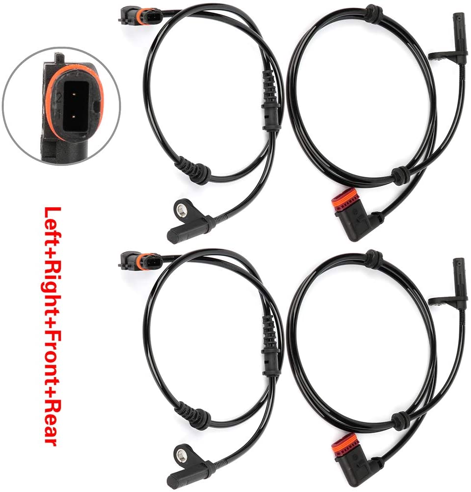SELEAD 4pcs Left+Right+Front+Rear ABS Speed Sensor Replacement for 2012-2015 Mercedes-Benz C250 2008-2014 Mercedes-Benz C300 2008-2015 Mercedes-Benz C63 AMG