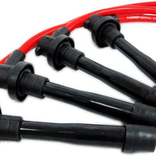 VMS RACING 92-00 10.2mm High Performance Engine SPARK PLUG WIRES Wire Set in RED Compatible with Honda Del Sol Civic Si VTi Si SiR B16A1 B16A2 B16A3 B16A4 B16A5 B16A6 DOHC VTEC B16 1992-2000