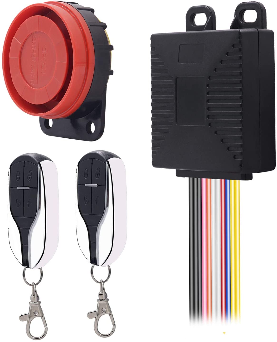 BlueFire Upgraded Motorcycle Security Kit Alarm System Engine Start Arming Disarming Anti-Hijacking Cutting Off Remote