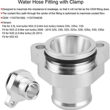 Qiilu Water Hose Fitting, Aluminum Water Hose Fitting Replacement 11537544638 Fit for 335i 335xi 135i 528xi