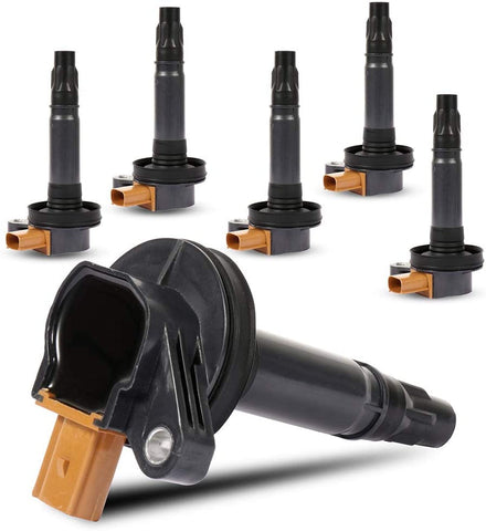 ECCPP Portable Spare Car Ignition Coils Compatible with Ford Explorer/F-150/ Flex/Police Interceptor/Police Interceptor Utility/Taurus Lincoln MKT 2011-2015 Replacement for UF646 DG549(Pack of 6)