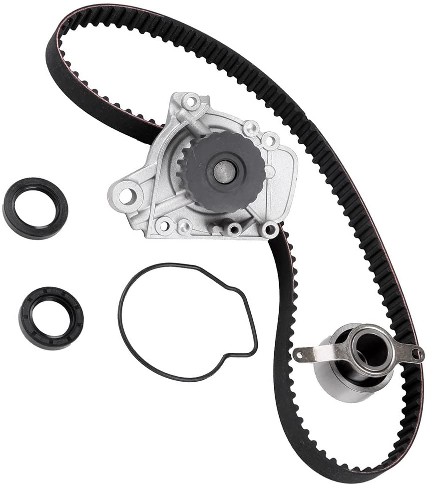 Scitoo Timing Belt Water Pump Kit Fits 96-00 Honda Civic 1.6L SOHC D16Y5 D16Y7 D16Y8 D16B5 TCKWP224 WP224K1B TB224LK2 WP135-1390