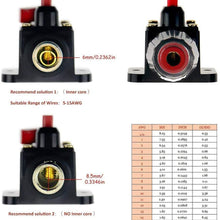 Reset Fuse 20-150AMP Inline Circuit Breaker Reset Fuse Holder for Car Audio Marine Boat Inverter Replace Fuses 12V-24V DC Breaker Switch Overload Protection Fuse (80A)