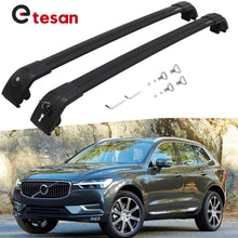 2 Pieces Cross Bars Fit for VOLVO XC60 2018 2019 2020 2021 Black Cargo Baggage Luggage Roof Rack Crossbars