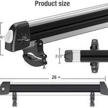 DrSportsUSA 26" Aluminum Universal Car Rack Carrier Ski roof Racks, Snowboard Racks, Ski Board Roof Carrier Fit Most Vehicles Equipped Crossbar… (Snowboard Rack 26")