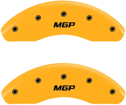 MGP Caliper Covers 16226SMGPYL Yellow Caliper Cover (Set of 4, Engraved Front and Rear: MGP, Yellow powder coat finish, black characters)