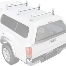 AA-Racks Model DX36 Universal Pickup Truck Cap & Topper 2 Bar Ladder Roof Van Rack System Adjustable Steel Cross Bars - Sandy Black